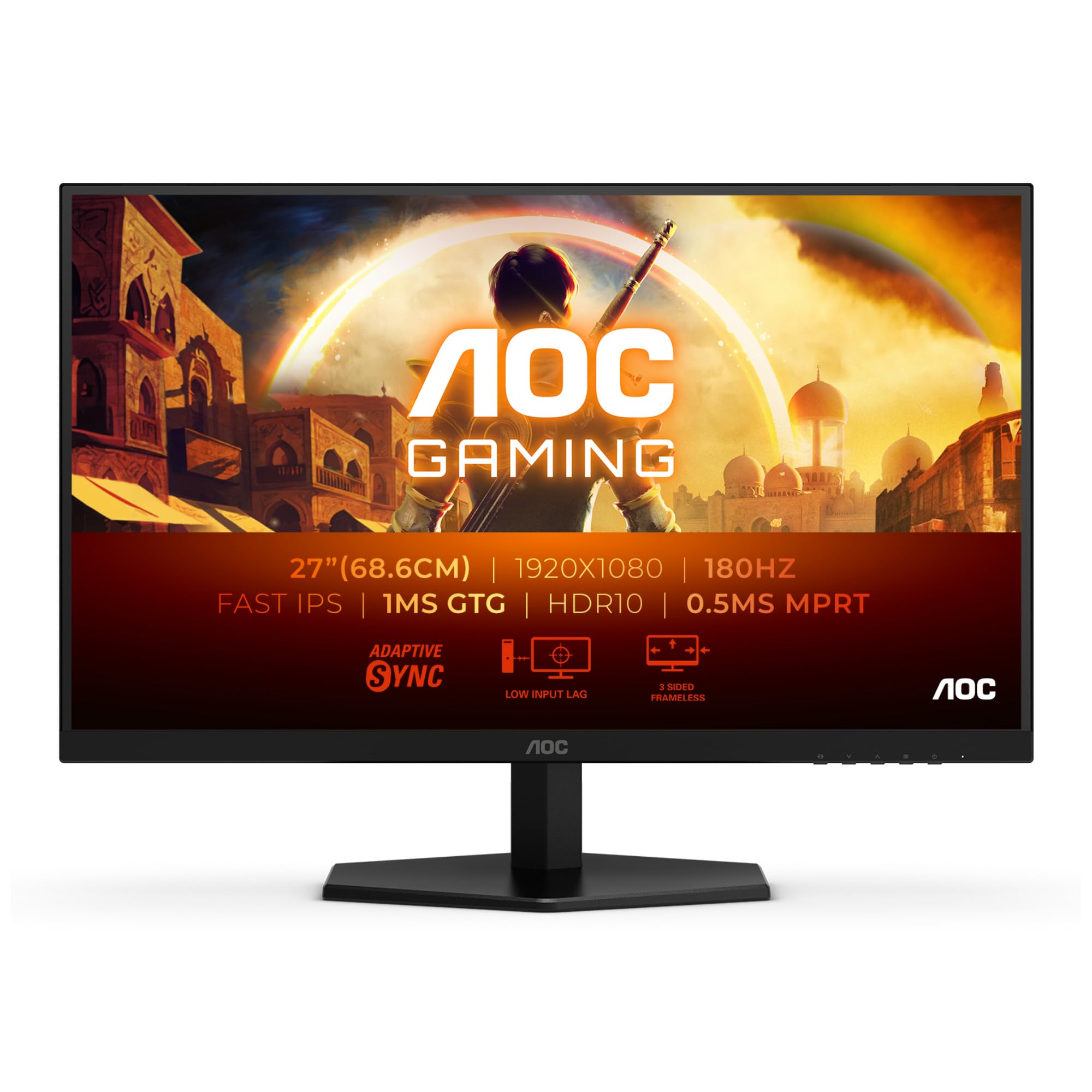 AOC 27G42E 27インチゲーミングモニター、リフレッシュレート180Hz AOC Gaming 27G42E - Full HD Monitor 27